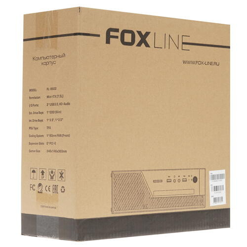 Компьютерный корпус Foxline FL-RS02BLK FL-RS02BLK-FX250T