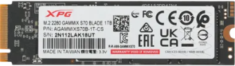 Твердотельный накопитель ADATA XPG 1000 Gb XPG GAMMIX S70 BLADE (AGAMMIXS70B-1T-CS)