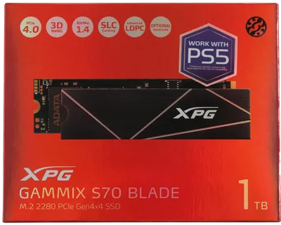 Твердотельный накопитель ADATA XPG 1000 Gb XPG GAMMIX S70 BLADE (AGAMMIXS70B-1T-CS)