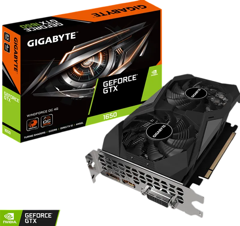 Видеокарта Gigabyte (GV-N1656WF2OC-4GD) GeForce GTX 1650 D6 4GB WINDFORCE OC (rev. 1.0)
