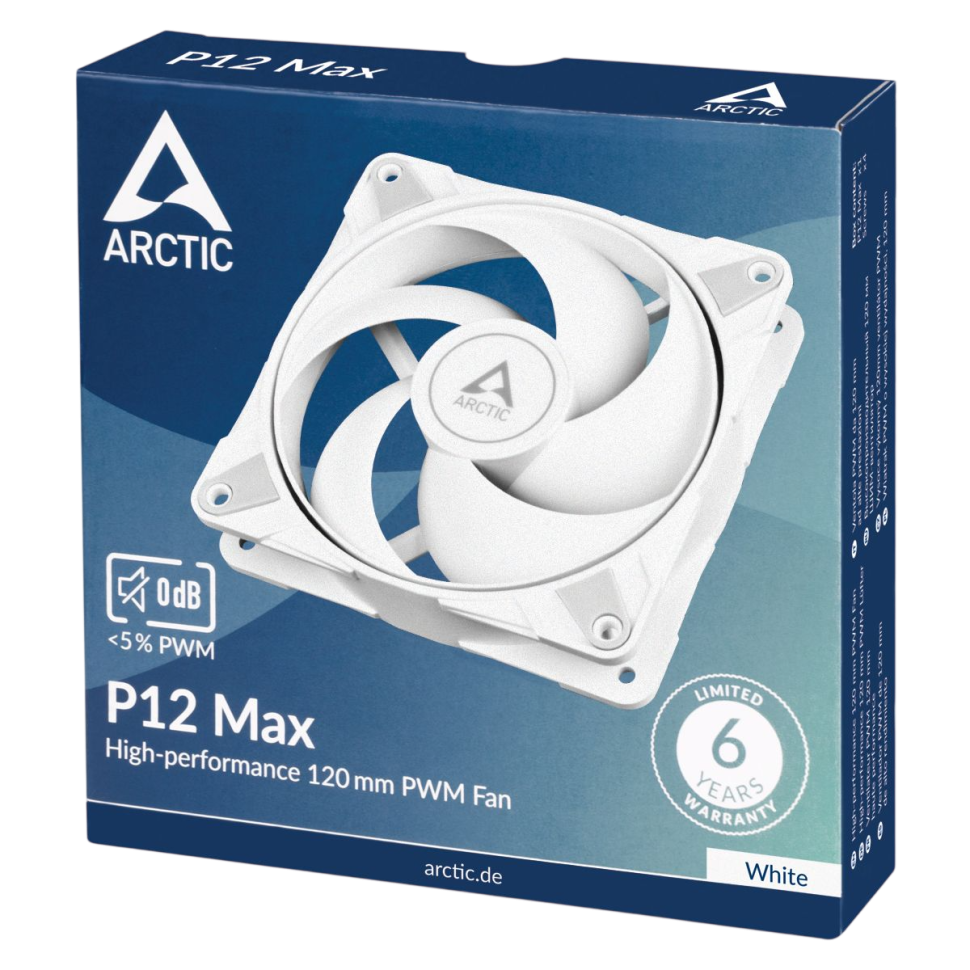 Вентилятор для корпуса Arctic Cooling P12 Max White ACFAN00293A PWM