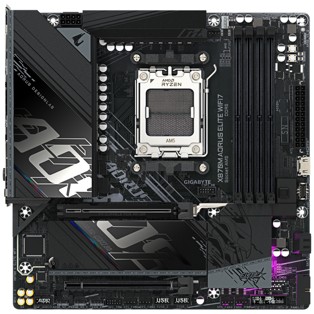 Материнская плата Gigabyte X870M AORUS ELITE WIFI7 rev