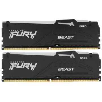 Оперативная память 64 Gb 5200 MHz Kingston FURY Beast RGB EXPO Black (KF552C36BBEAK2-64)