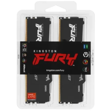Оперативная память 64 Gb 5200 MHz Kingston FURY Beast RGB EXPO Black (KF552C36BBEAK2-64)