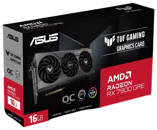 Видеокарта ASUS (TUF-RX7900GRE-O16G-GAMING) Radeon RX 7900 GRE 16GB TUF GAMING OC 90YV0J91-M0NA00