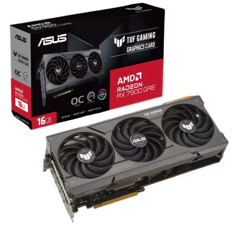 Видеокарта ASUS (TUF-RX7900GRE-O16G-GAMING) Radeon RX 7900 GRE 16GB TUF GAMING OC 90YV0J91-M0NA00