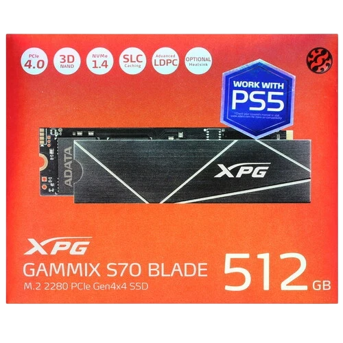 Твердотельный накопитель ADATA XPG 512 Gb Blade S70 (AGAMMIXS70B-512G-CS)