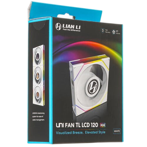 Вентилятор для корпуса Lian Li UNI FAN TL LCD 120 ARGB White (G99.12TLLCD1W.R0)