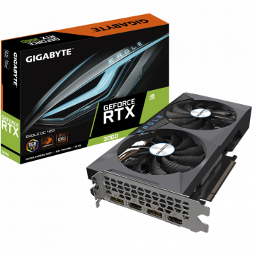 Видеокарта GIGABYTE (GV-N3060EAGLE OC-12GD) GeForce RTX 3060 12GB EAGLE OC