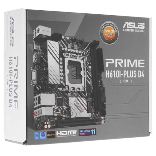 Материнская плата ASUS PRIME H610I-PLUS D4 (90MB1B20-M0EAYC)