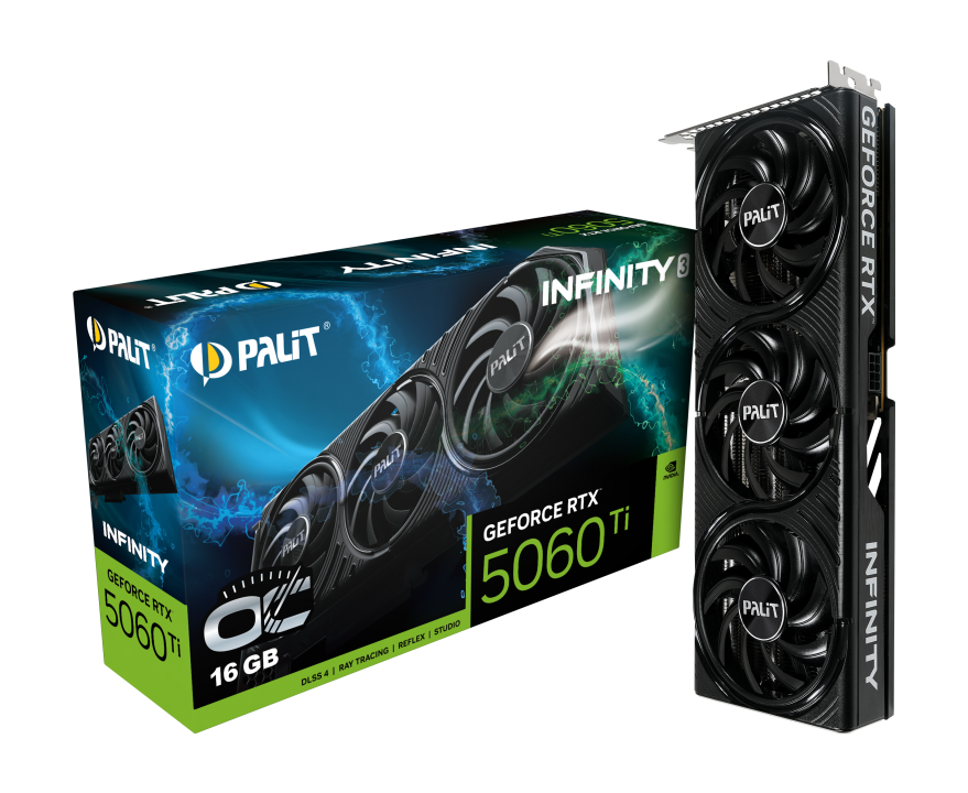 Видеокарта Palit (NE7506TS19T1-GB2061S) GeForce RTX 5060 TI 16GB INFINITY 3 OC