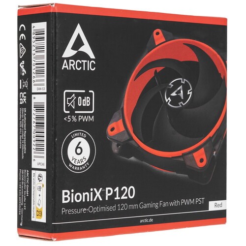 Вентилятор для корпуса Arctic Cooling BioniX P120 Red ACFAN00115A PWM