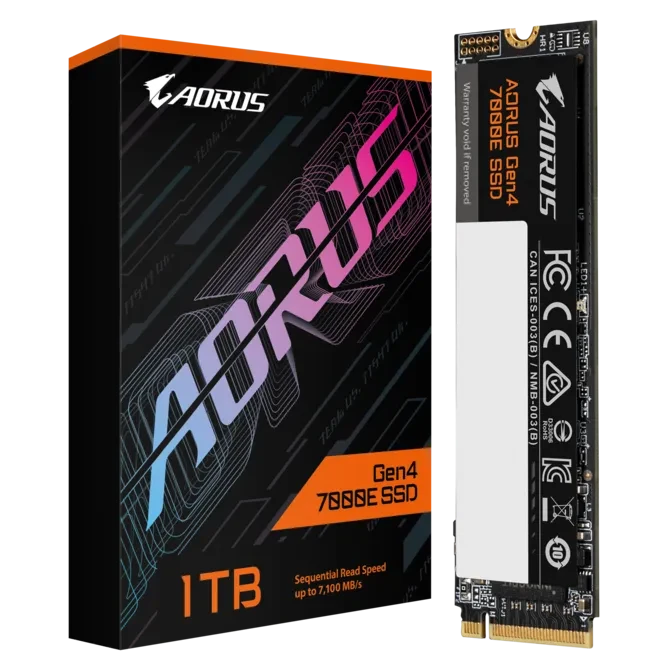 Твердотельный накопитель Gigabyte 1000 Gb AORUS Gen4 7000E (AG470E1TB)