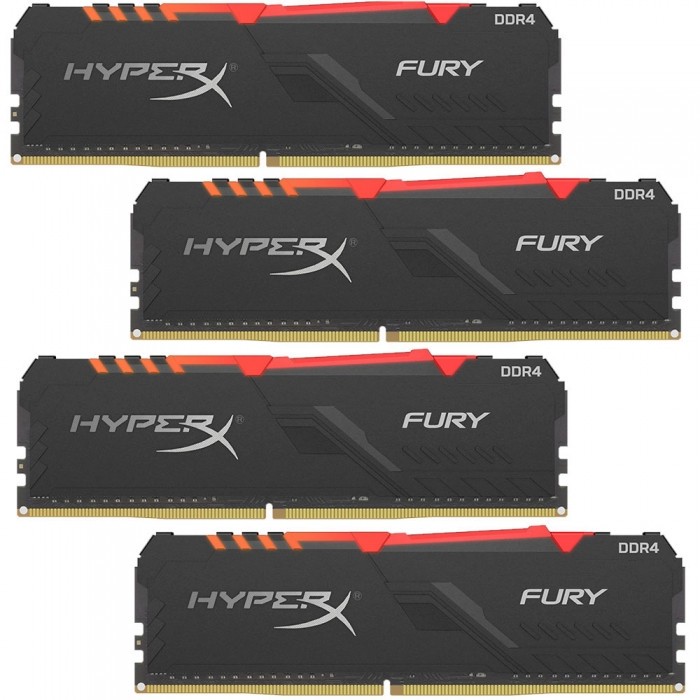 Оперативная память 32 Gb 2400 MHz Kingston HYPERX FURY Black (HX424C15FB3K4/32)