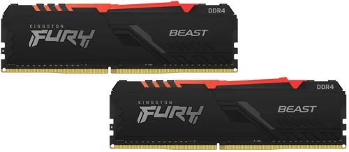 Оперативная память 32 Gb 2666 MHz Kingston FURY BEAST RGB Black (KF426C16BB1AK2/32)