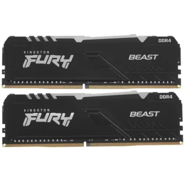 Оперативная память 32 Gb 2666 MHz Kingston FURY BEAST RGB Black (KF426C16BB1AK2/32)