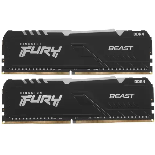Оперативная память 32 Gb 2666 MHz Kingston FURY BEAST RGB Black (KF426C16BB1AK2/32)