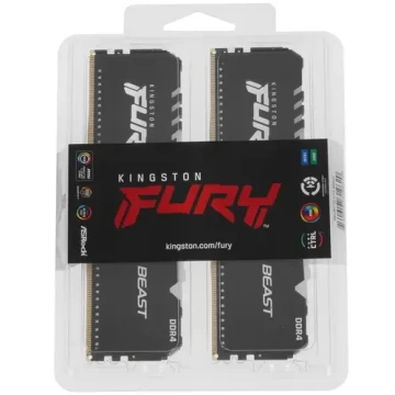 Оперативная память 32 Gb 2666 MHz Kingston FURY BEAST RGB Black (KF426C16BB1AK2/32)