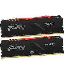 Оперативная память 16 Gb 2666 MHz Kingston FURY Beast RGB Black (KF426C16BBAK2/16)