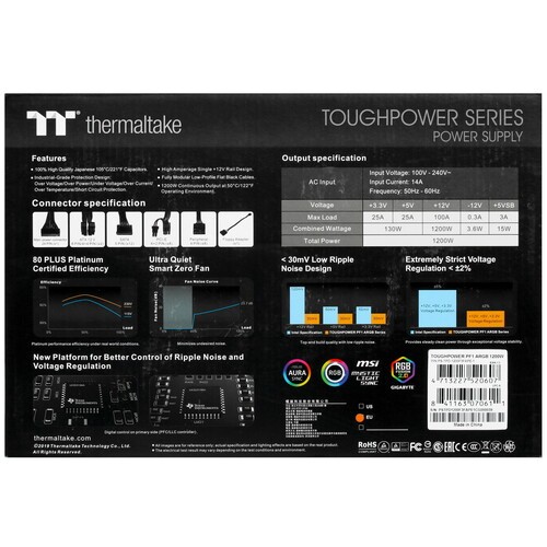 Блок питания ThermalTake 1200W TOUGHPOWER PF1 ARGB 1200 80 Plus Platinum PS-TPD-1200F3FAPE-1