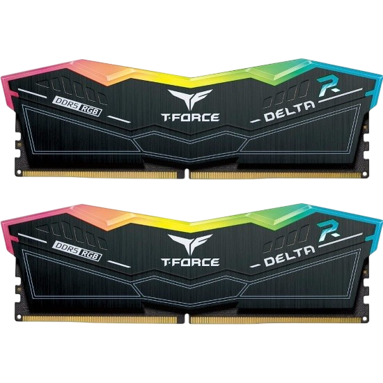 Оперативная память 64 Gb 6000 MHz Team Group T-FORCE DELTA RGB Black (FF3D564G6000HC38ADC01)
