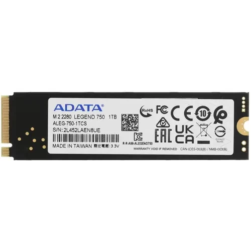 Твердотельный накопитель ADATA 1000 Gb LEGEND 750 ALEG-750-1TCS