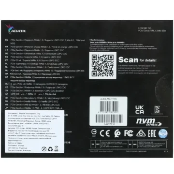 Твердотельный накопитель ADATA 1000 Gb LEGEND 750 ALEG-750-1TCS