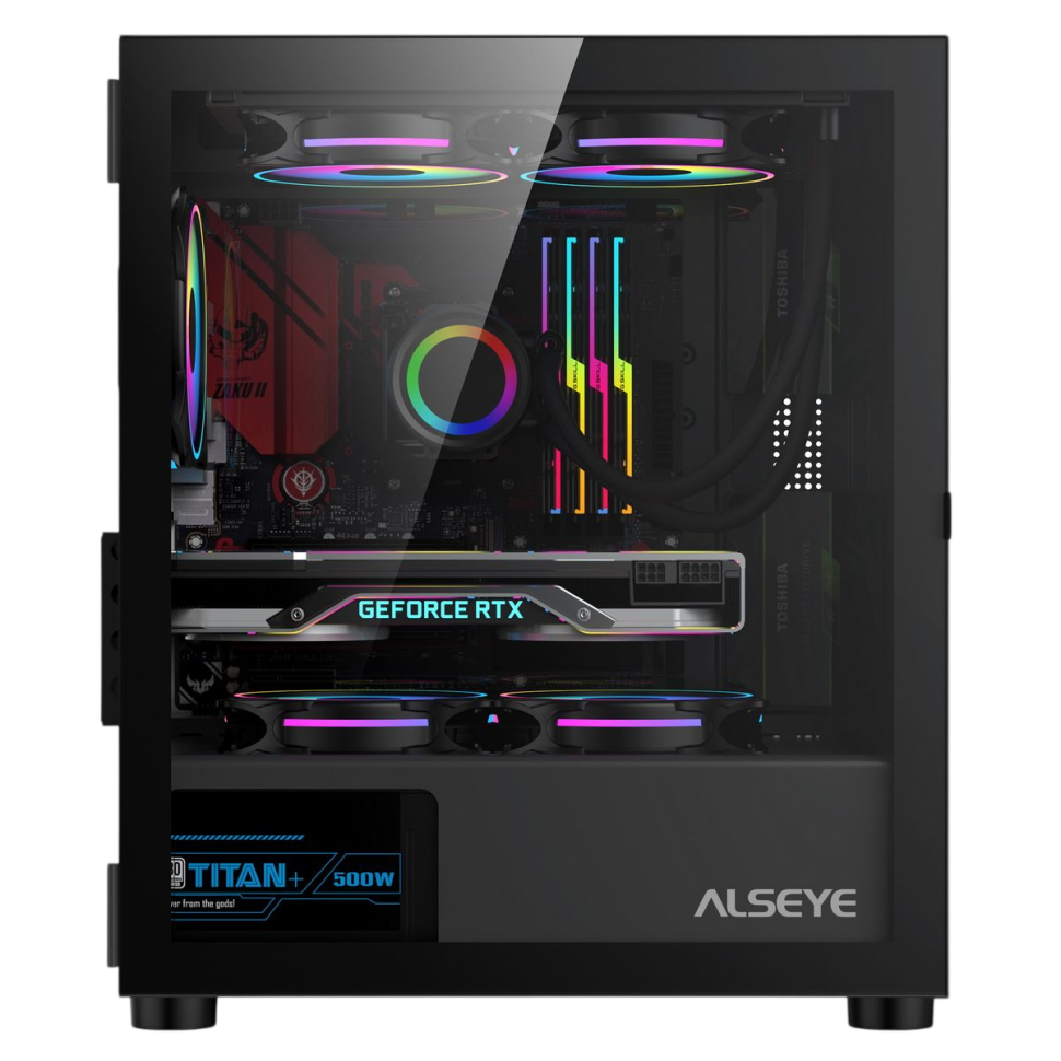 Компьютерный корпус ALSEYE TG Black (PUNK-B)