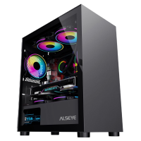 Компьютерный корпус ALSEYE TG Black (PUNK-B)