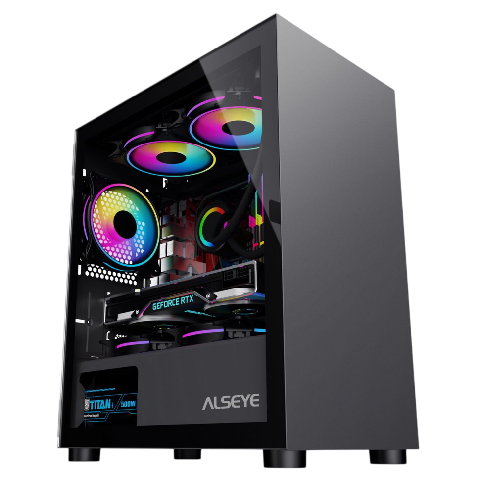 Компьютерный корпус ALSEYE TG Black (PUNK-B)