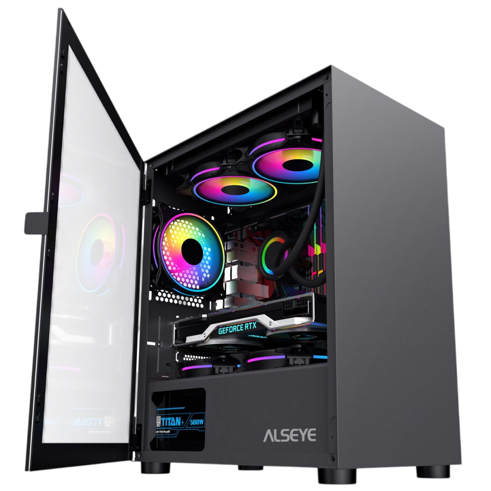 Компьютерный корпус ALSEYE TG Black (PUNK-B)