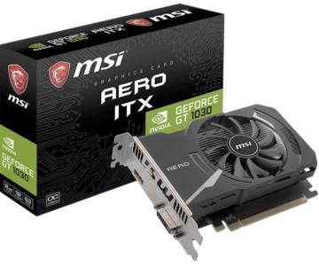 Видеокарта MSI (GT 1030 AERO ITX 2GD4 OC) GeForce GT1030 2GB AERO ITX OC