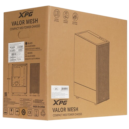 Компьютерный корпус ADATA XPG VALOR MESH TG Black (VALORMESHWOF-BKCWW)