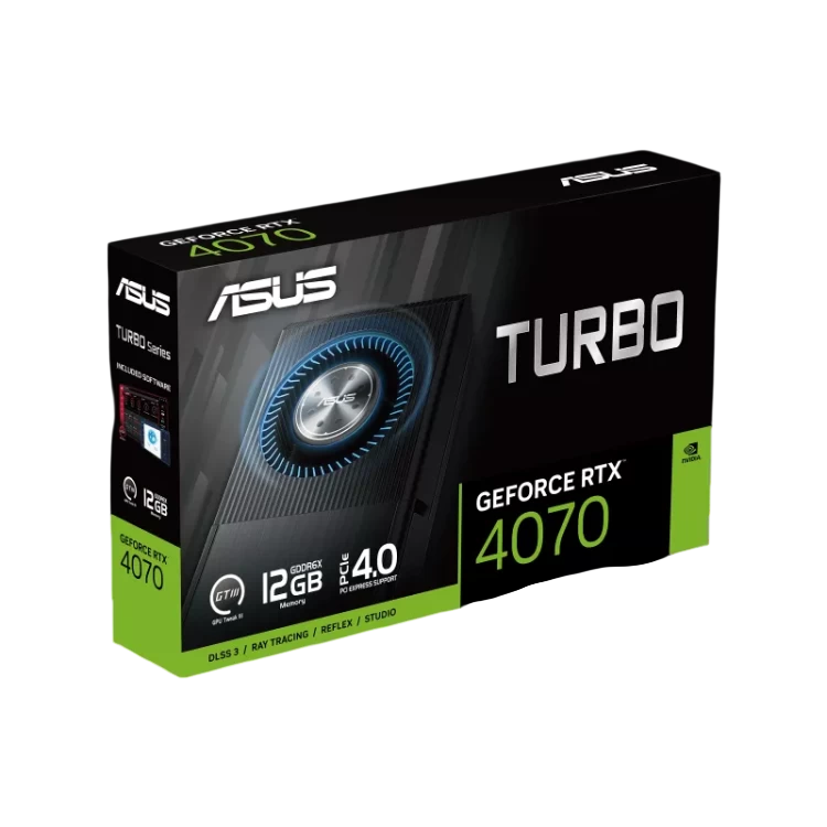 Видеокарта ASUS (TURBO-RTX4070-12G) GeForce RTX 4070 12GB TURBO 90YV0JR0-M0NA00