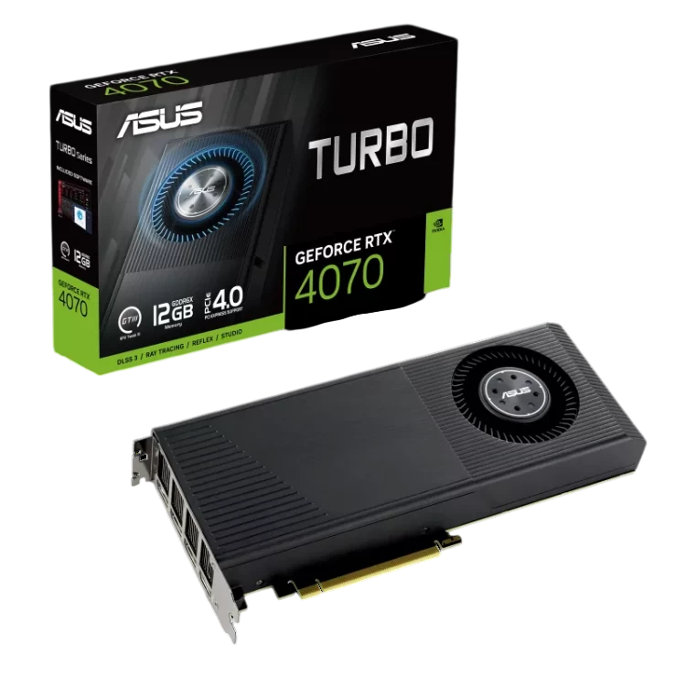 Видеокарта ASUS (TURBO-RTX4070-12G) GeForce RTX 4070 12GB TURBO 90YV0JR0-M0NA00