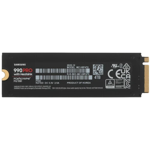 Твердотельный накопитель Samsung 4000 Gb 990 PRO (MZ-V9P4T0CW)