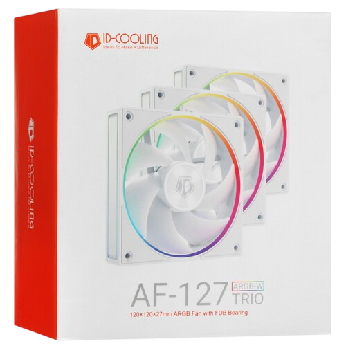 Вентилятор для корпуса ID-COOLING AF-127-ARGB-W TRIO
