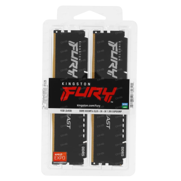 Оперативная память 16 Gb 6000 MHz Kingston FURY Beast EXPO Black (KF560C36BBEK2-16)