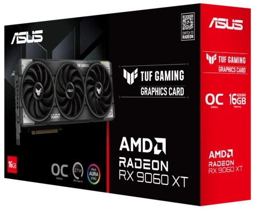 Видеокарта ASUS (TUF-RX9060XT-O16G-GAMING) Radeon RX 9060 XT 16GB GAMING OC (90YV0LF0-M0NA00)