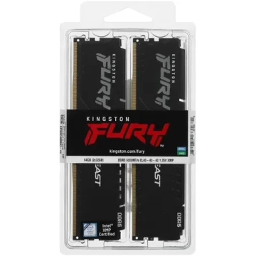 Оперативная память 64 Gb 6000 MHz Kingston FURY Beast Black (KF560C40BBK2-64)