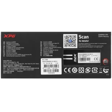 Оперативная память 8 Gb 2666 MHz ADATA XPG GAMMIX D10 Black (AX4U26668G16-SB10)