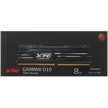 Оперативная память 8 Gb 2666 MHz ADATA XPG GAMMIX D10 Black (AX4U26668G16-SB10)
