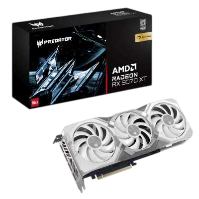 Видеокарта Acer (DP.Z4FWW.P02) Radeon RX 9070 XT 16GB PREDATOR BIFROST WHITE OC