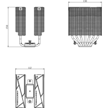 Кулер для процессора Thermalright Royal Pretor 130 Ultra White (TRRP130UW)