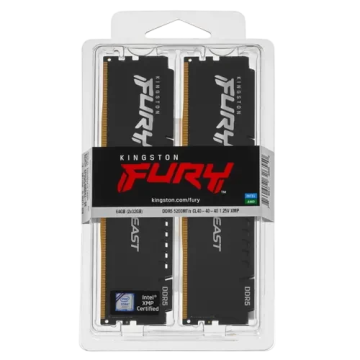 Оперативная память 64 Gb 5200 MHz Kingston FURY Beast Black XMP (KF552C40BBK2-64)