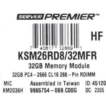 Оперативная память 32 Gb 2666 MHz Kingston Server Premier (KSM26RD8/32MFR)
