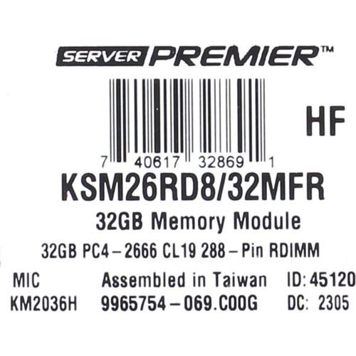 Оперативная память 32 Gb 2666 MHz Kingston Server Premier (KSM26RD8/32MFR)