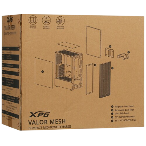 Компьютерный корпус ADATA XPG VALOR MESH TG White (VALORMESHWOF-WHCWW)
