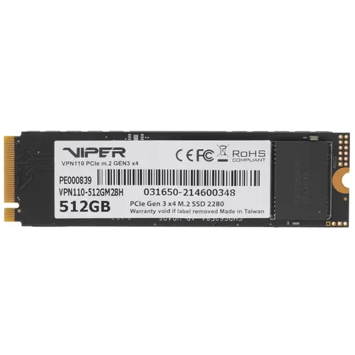 Твердотельный накопитель Patriot 512 Gb VIPER VPN110-512GM28H