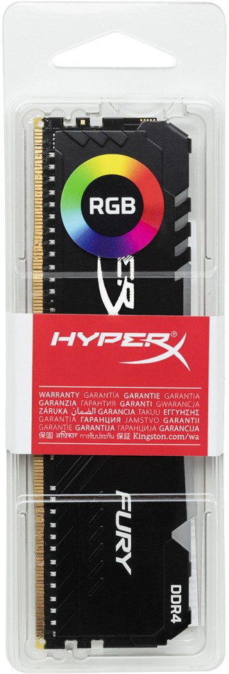Оперативная память 32 Gb 3600 MHz Kingston HYPERX FURY RGB Black (HX436C18FB3A/32)
